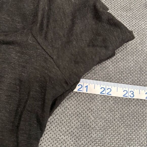 FRAME Easy True Tee in Noir 100% Organic Linen Raw Hems, Women's Medium - Picture 5 of 8